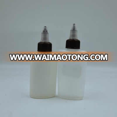 Hot sale 30ml 60ml 120ml 250ml 500ml 1000ml  transparent HDPE twist cap plastic bottle for e liquid