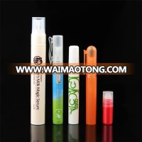 Hot sell PP empty frosted atomizer mini plastic pen shaped fine mist 10ml perfume spray bottle