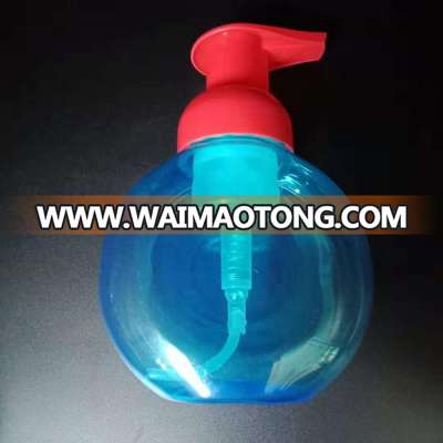 Plastic cheap baby lotion bottle shower gel round bottle with pump 250ml hand sanitizer bottle from factory