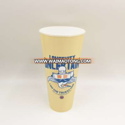 400ml 500ml 16oz disposable cup clear injection PP plastic cup with lid milk tea