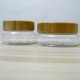 Cosmetic Packaging Transparent Plastic Pet Jar with Bamboo Lid (PPC-BS-051)